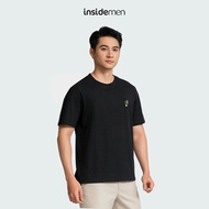 INSIDEMEN - Men's casual short-sleeved round neck T-shirt with Cotton pattern ITS012AZ