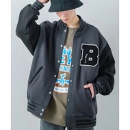 Mi SizeBaseball Jacket BIG Size (S - 6XL) Initials B Can Be Customized Varsity Jacket Basic Bomber O