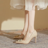 Spring 2025 Women's Genuine Leather High Heel Stilettos - Huizhou Design