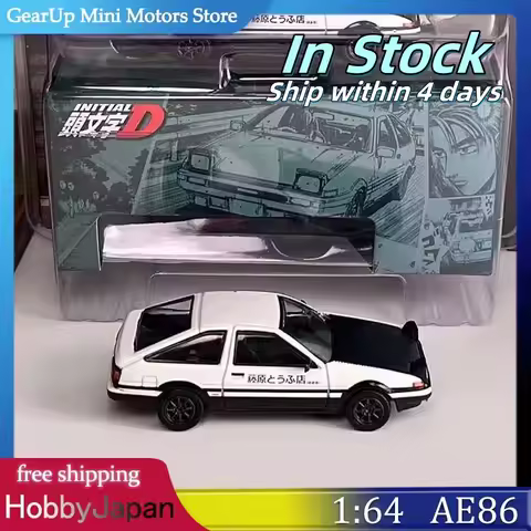 Hobby Japan 1:64 Initial D 30th Anniversary Diecast Model Toyota AE86 Mazda FC RX7 Subaru GC8 Alloy 