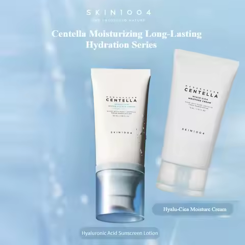 SKIN1004 Centella Hyalu-Cica Skincare Set – Face Moisture Cream 75ml + Sunscreen SPF50+ PA++++ 50ml,