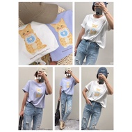 Discount 🩷 Genuine Korean Scarf Kitty Short Sleeve Top 31095