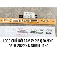 TEM CHỮ NỔI CAMRY 2.5 Q HÀNG XỊN CHÍNH HÃNG DÁN XE TOYOTA CAMRY 2018-2022 75444-06300 75443-06820. 7