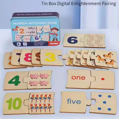 Children's Enlightenment Cognitive Education Puzzle Wooden Puzzle Number Decomposition And Matching