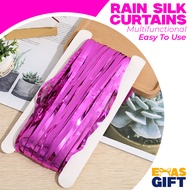 Decoration Rain Silk Ribbon Bright Rain silk Curtain 1*2 Meters Birthday Party Rain Silk Door Curtai