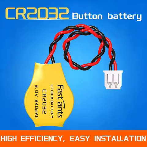 CR2032 CR2016 with Wire 3V 2Pin Connector CR1220 CR1632 CR2450 CMOS Battery Motherboard Laptop Repla