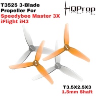 HQProp T3.5X2.5X3 3.5 Inch 1.5mm Shaft 3 Blade Propeller (2pairs/4pcs) For Speedybee Master 3X iFlig
