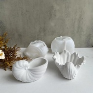 Conch Storage Tank Silicone Mold Candle Cup Plaster Mold Succulent Flower Pot Mold Epoxy Resin Molds