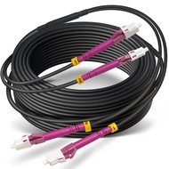 YUTIANHOME 10 Meters OD-5mm Industrial TPU OM4 Fiber LC to LC Outdoor Armored Fiber Patch Cable, Dup
