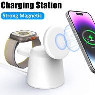 3 in 1 Magnetic Wireless Charger Stand For Magsafe iPhone 15 14 13 12 Pro Max Airpods Pro Apple Watc