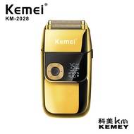 KEMEI เครื่องโกนหนวดไร้สาย พร้อม Trimmer ในตัว สายชาร์จ USB รุ่น KM 2028