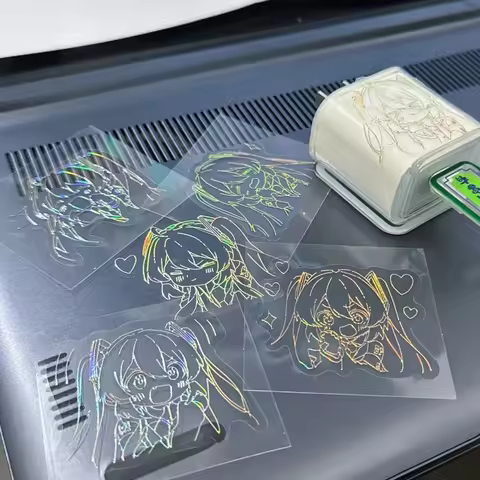 Hatsune Miku Metal Stickers EVA Laser Stereoscopic Sticker DIY Phone Laptop Headset Refrigerator Ani