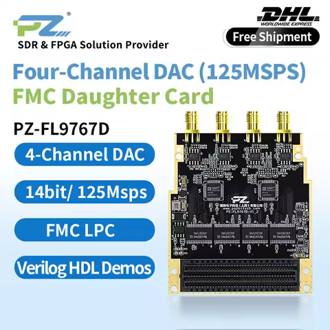 Puzhi PZ-FL9767D FMC Daughter Card Four-channel High-speed ADC 14bit 125MSPS AD9767 FMC Board