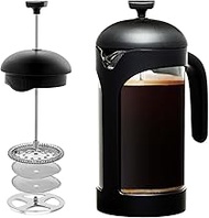 Ovente French Press 34 oz Coffee Tea & Expresso Maker Heat Resistant Borosilicate Glass Portable 4 F