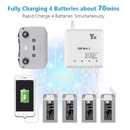 For DJI Mini 2 Drone 6 In 1 Battery Charger Travel Multi Ports