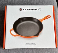 (全新) Le Creuset 琺瑯鑄鐵平底煎鍋 26厘米 Iron Handle Skillet 26cm Flame