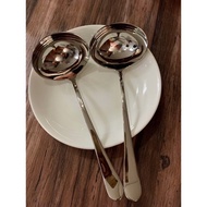High quality stainless steel soup ladle made in the US, 24cm 18/10 304 stainless steel, shiny
