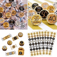 216 Labels 30th 40th 50th 60th 70th 80th Stickers Adults Aged for Anniversary Birthday Party Decorat
