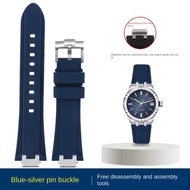 สายนาฬิกาซิลิโคนสำหรับ MAURICE LACROIX AIKON AI6008 6007 6038สายอะแดปเตอร์สแตนเลสสตีลดัดแปลงสายนาฬิก