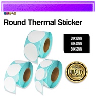 Circle Thermal Label Sticker Rolls Waterproof Label Sticker (Plain White)