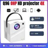 Projektor OHP Q96 4K HD 230 ANSI Android 4G 5G WiFi 6 h3128 BT pawagam rumah projektor luar pintar E