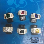 cincin lelaki silver 925 permata petak, cincin perak lelaki batu petak, silver 925 men ring square s