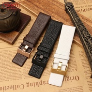 Genuine leather strap watchband 22 24 26 27 28 30mm 32mm Litchi grain for diesel Watch band DZ7313 D