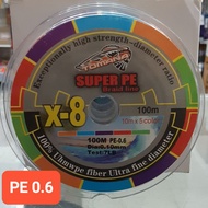❤มีจำนวนจำกัด❤ สาย PE - TOMANA ถัก 8 SUPER PE ม้วน 100 เมตร ใน 1 ม้วน มี 5 สี ของแท้ 100% มีขนาดตั้ง