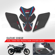 For SV650 SV650X Motorcycle Accessories Tank Pad Protector Sticker Decal Gas Knee Grip sv 650x Tank 