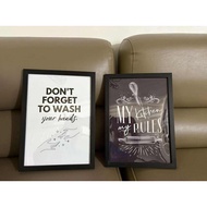 Home Decor - House Wall Decor Frame | Kitchen and Bathroom Decor | Framed Home Decor