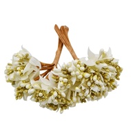 【Worth-Buy】 12pcs/lot Mulberry Party Artificial Flower Stamen Wire Stem Marriage Leaves Stamen Diy Wreath Wedding Box Decoration Flower