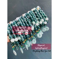 Da Lam Ngoc jadite A Mix Dong Dieu Bracelet Size 8.5mm Sdep