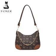 FOXER branded sling bag for women PVC leather chain bag with two shoulder straps