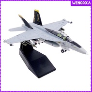 [Wenodxa] 1/100 FA-18F Alloy Fighter Aircraft Airplane Model with Stand Base Plane Figure Home Offic