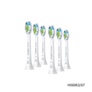 2組 【Philips 飛利浦】智能鑽石標準型刷頭-白 (3入) HX6063/67