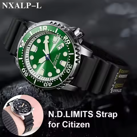 ND Limits Diver Rubber Silicone Strap for Citizen for Promaster for Seiko Water Ghost Watchband Spor