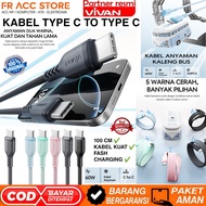 VIVAN VBUSCC TYPE C TO TYPE C 60W Data Cable FASH CHARGING CHARGER CABLE Strong woven Braided cable 