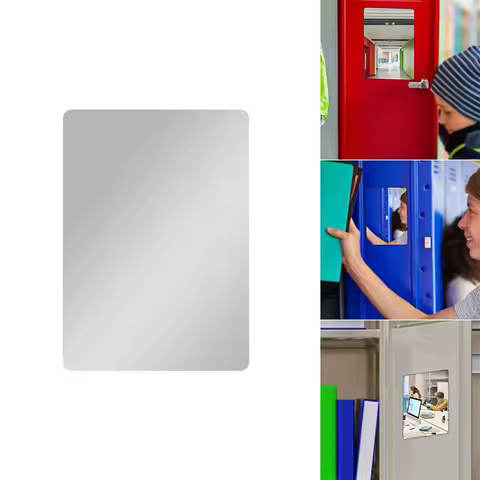 5x7in Rectangle Magnetic Locker Mirror Portable Magnetic Mirror For School Bathroom Cabinet Refriger