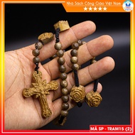 Rosary Grip 50 Agarwood 8ly TRAM15 - Agarwood Grain - Catholic Gift - Nscgvn