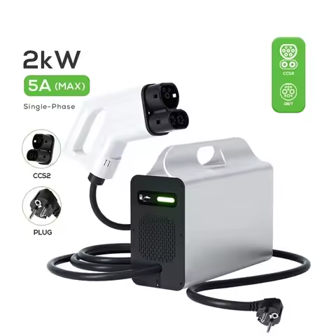 Box Fast Smart Charging Station Power Adjustable Type 2 Portable Dc Ev Charger Movable Evse Solar Ev