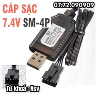 Nsv Pin sạc 7.4v 14500 500mah đầu nối SM4-P dùng cho xe điều khiển từ xa