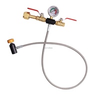 CH* Silver Tube Gas Charging Valves CGA320G5 3500 Pressure Gauge Copper Texture for Home and Commerc