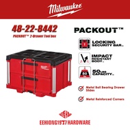 MILWAUKEE 48-22-8442 PACKOUT™ 2-Drawer Tool Box Storage Box Bekas Simpanan PACKOUT 48228442