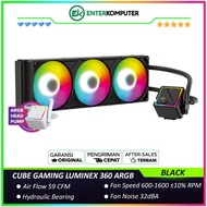CUBE GAMING LUMINEX 360 ARGB BLACK PERFORMANCE FAN Liquid Cooler - 3x 120 PWM ARGB Fan with ARGB Lig