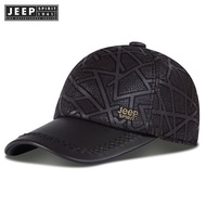 Jeep Spirit 1941หมวก Estd หมวกเบสบอลหนังแกะแท้ของผู้ชาย