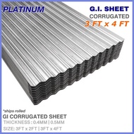 ♣ ♤ ◭ 3FT x 4FT | GI CORRUGATED SHEET | Yero  Galvanized Iron Roofing | 0.4MM  0.5MM