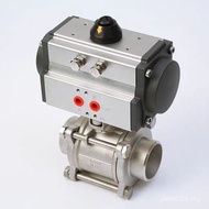 Welding Pneumatic 304 Quick Ball Valve Cut-off Three-Piece Ball Valve Ball Valve Stainless Steel Q66