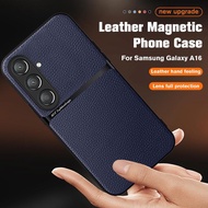 For Samsung Galaxy A16 2024 Case Luxury Litchi Grain Leather Phone Case Samsung A16 4G A16 5G Sumsun