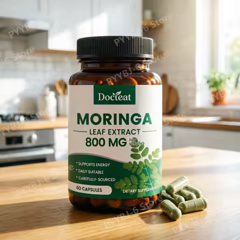 Moringa Leaf Extract 800mg Capsules Supports Natural Energy & Overall Wellness Daily Dietary Supplem