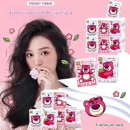 Lotso Bear Pocket Tissue Mini Portable Soft Travel Facial Tissue Pack Absorbent Disposable Napkins